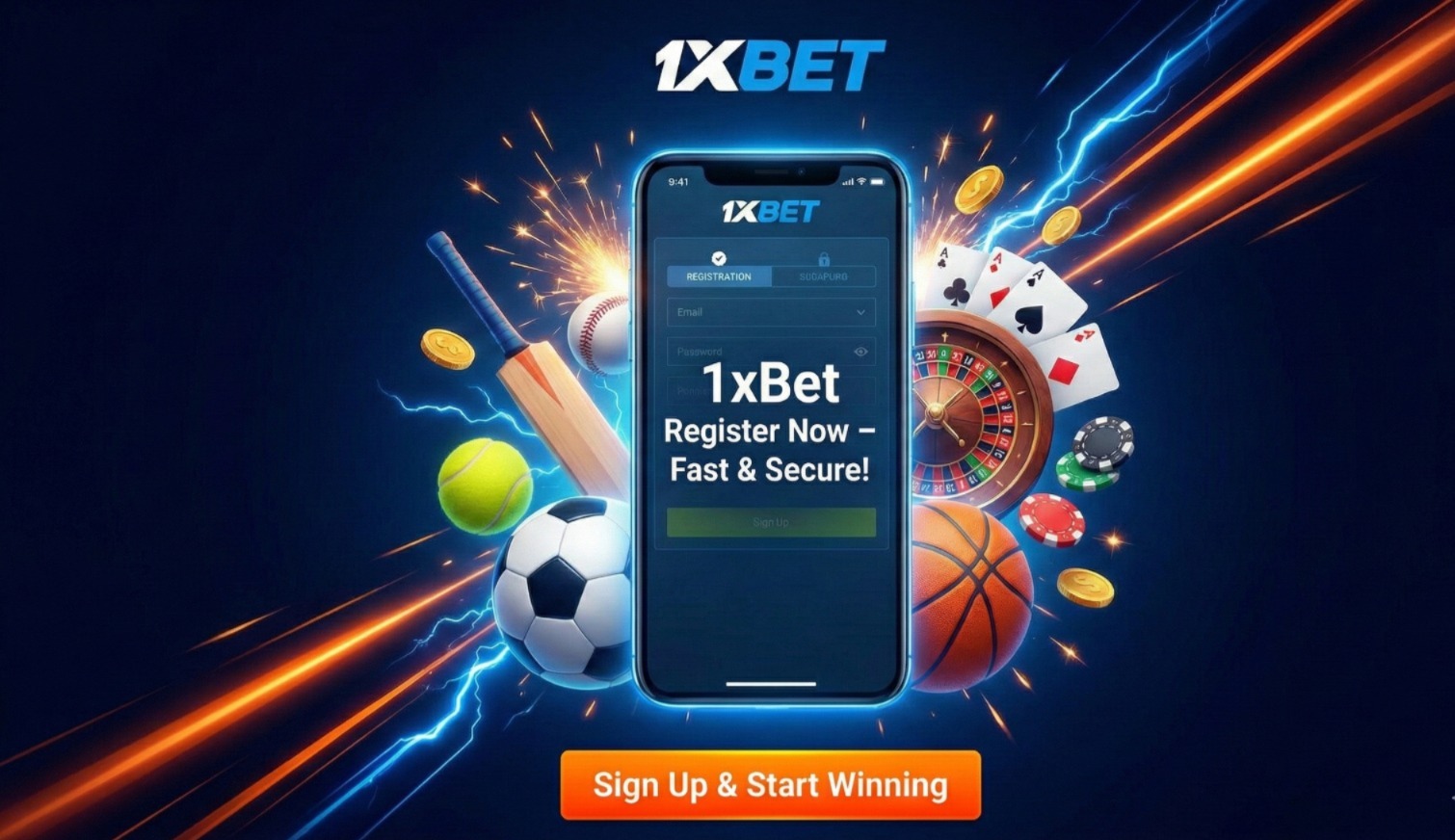 1xBet registration methods India
